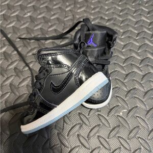 Kids Black and Purple Sneakers